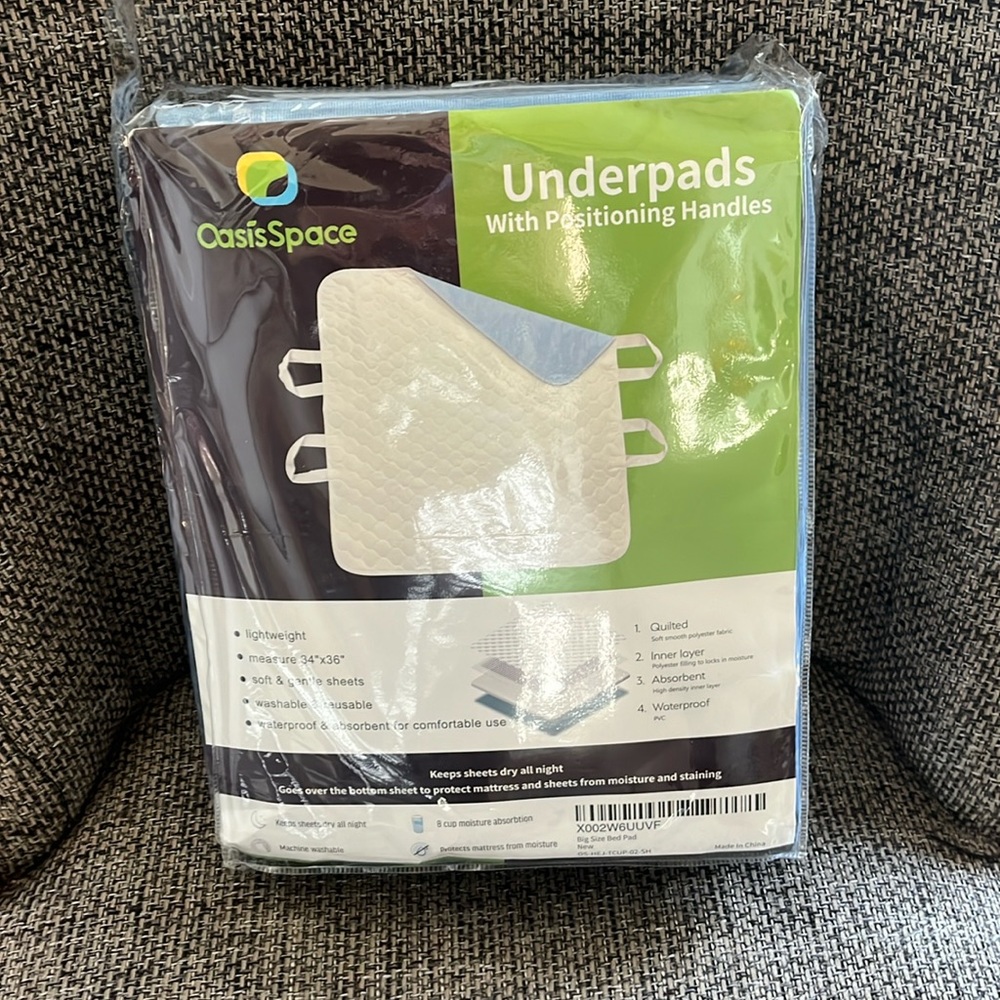 NIB UNDERPADS for elderly/incontinent. Package of 2.